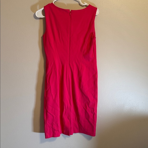 Talbots 4 petite pink split neck refined ponte sheath dress work business women - Picture 9 of 9